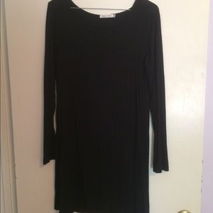 Black Long Sleeve T-Shirt Dress